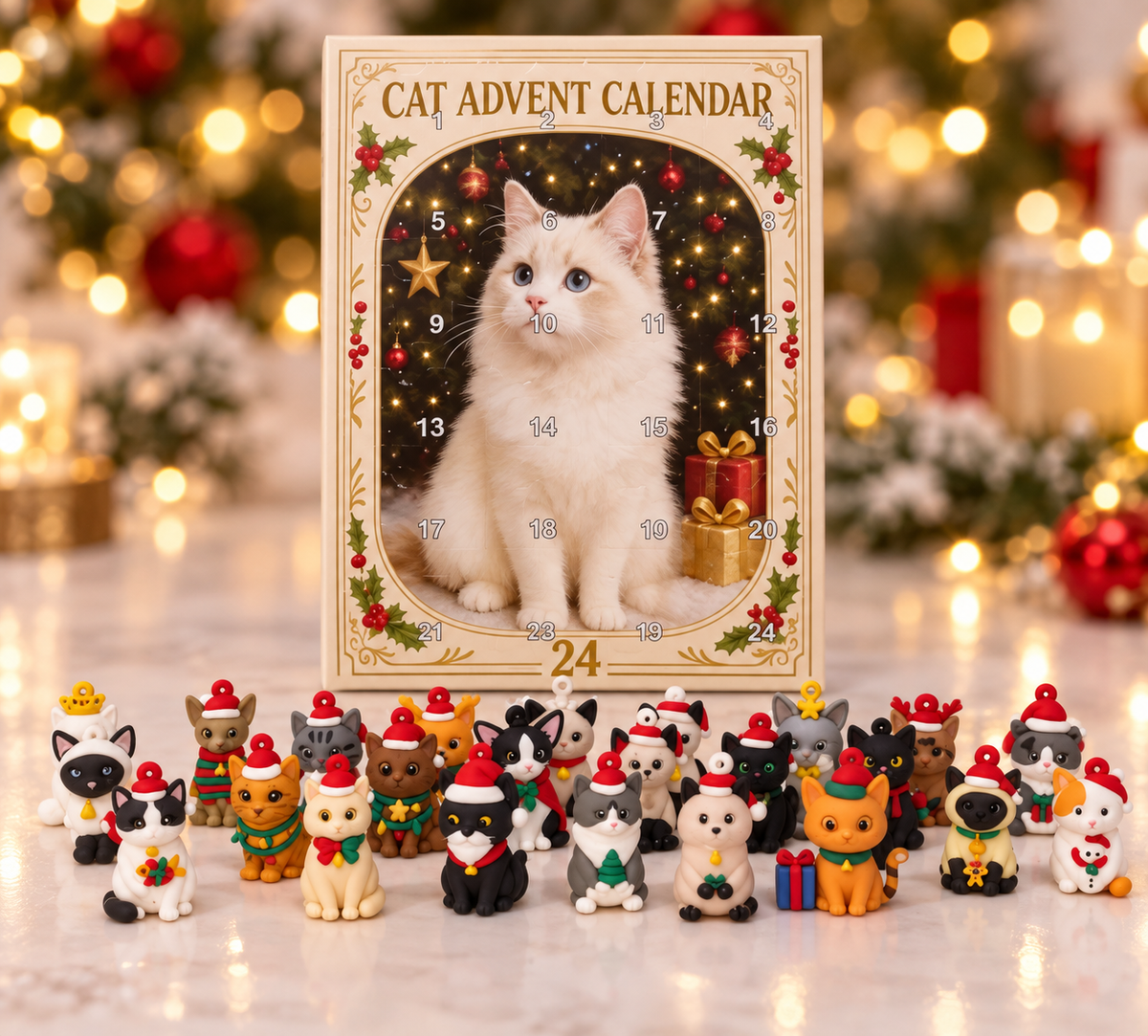 3D-Katzen-Adventskalender – Countdown für die Weihnachtszeit
