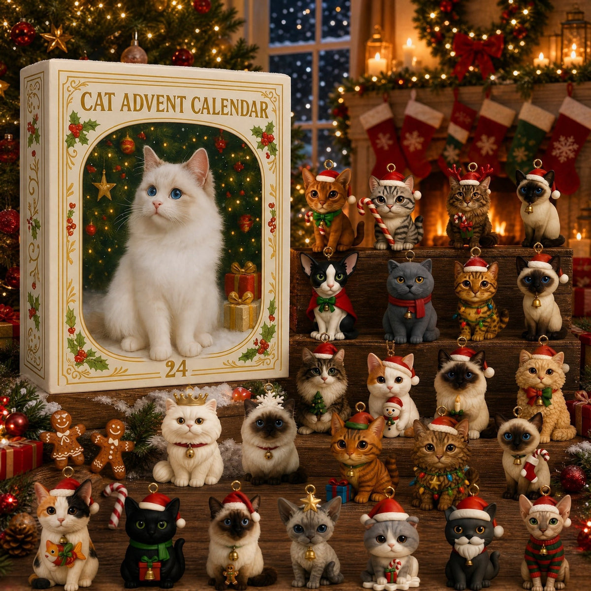 3D-Katzen-Adventskalender – Countdown für die Weihnachtszeit