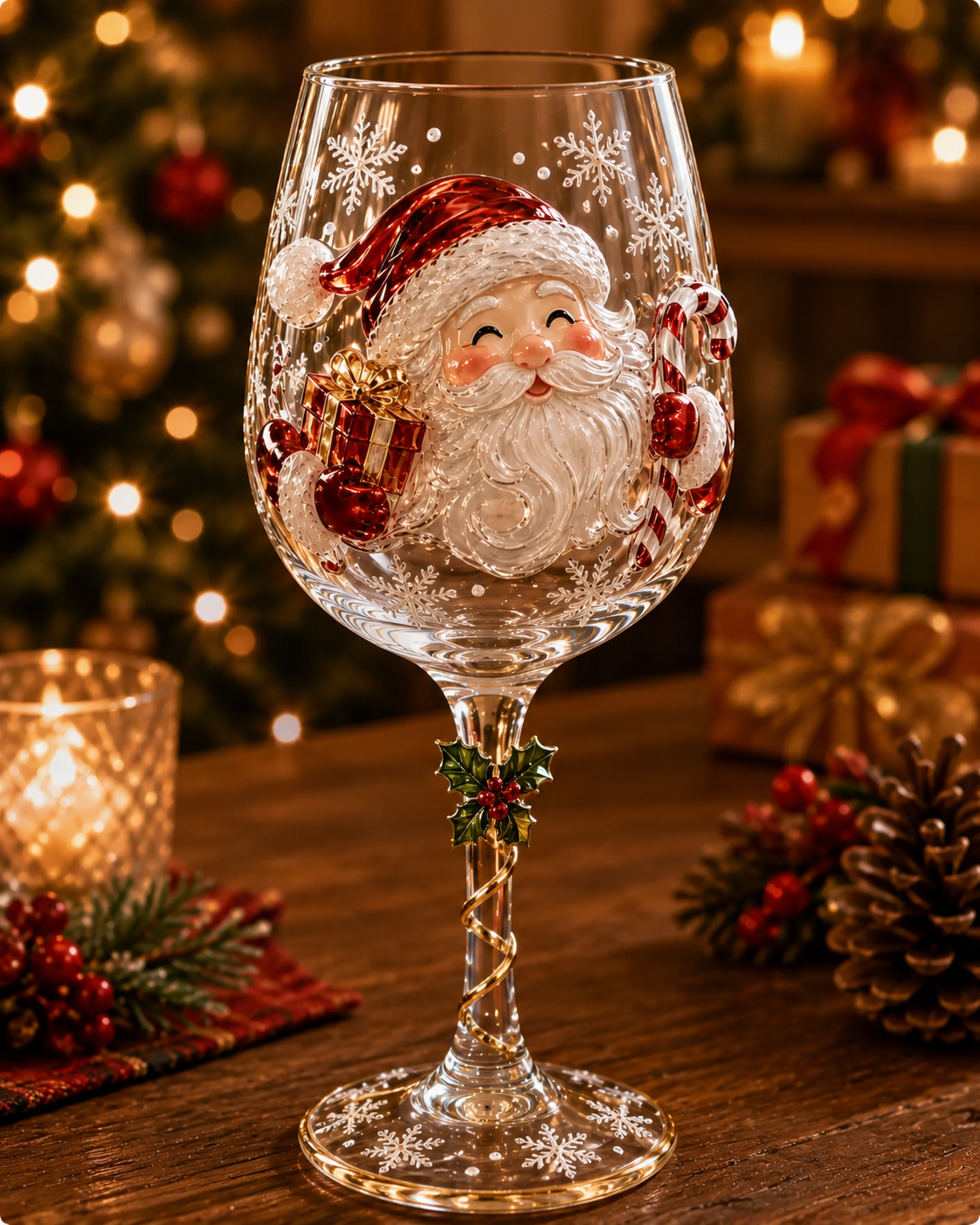 3D-Weihnachtsweingläser