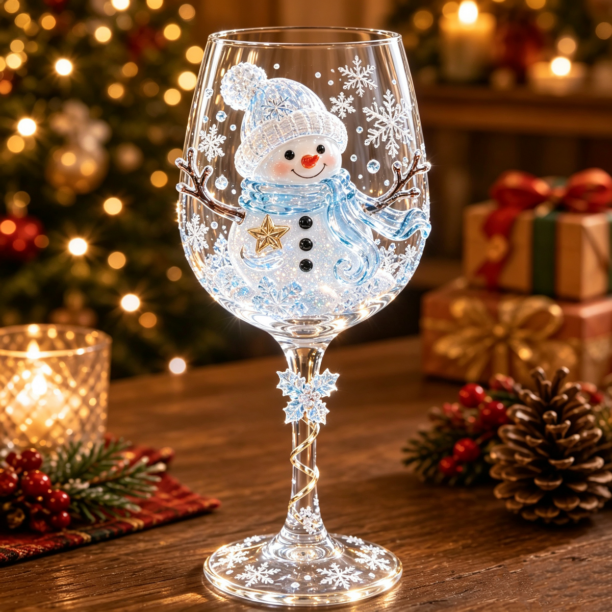 3D-Weihnachtsweingläser