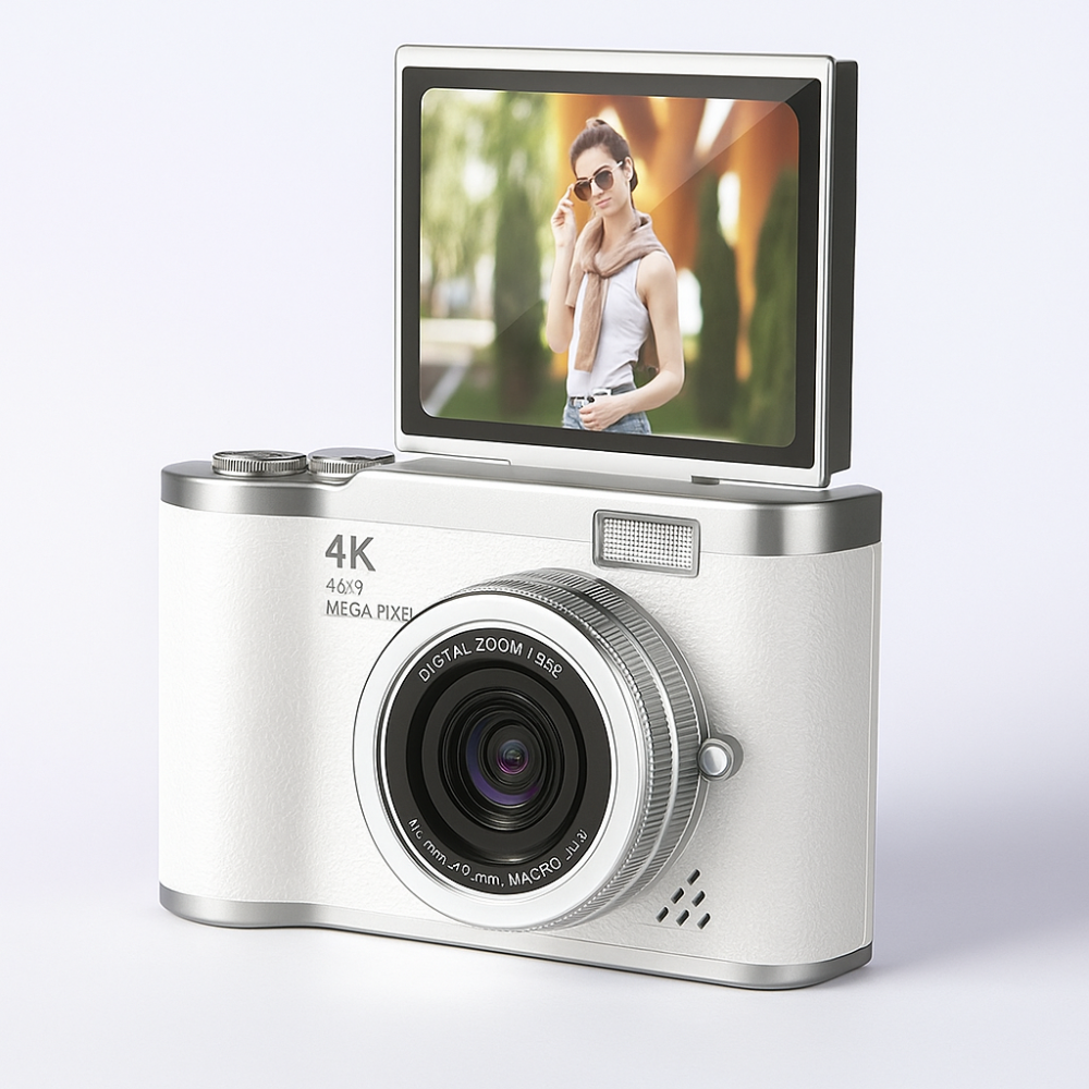 4K-Digitalkamera mit Klappbildschirm und Vlogging-Videorekorder