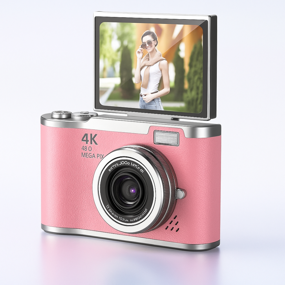 4K-Digitalkamera mit Klappbildschirm und Vlogging-Videorekorder