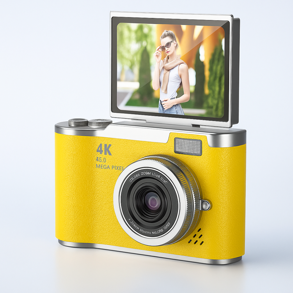 4K-Digitalkamera mit Klappbildschirm und Vlogging-Videorekorder