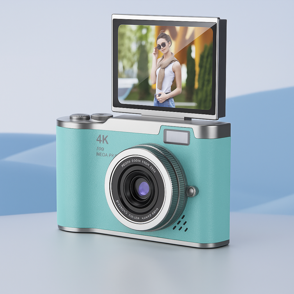 4K-Digitalkamera mit Klappbildschirm und Vlogging-Videorekorder