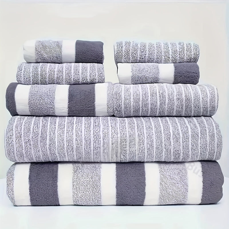 8-Teiliges Badetuch-Set aus Korallenvlies