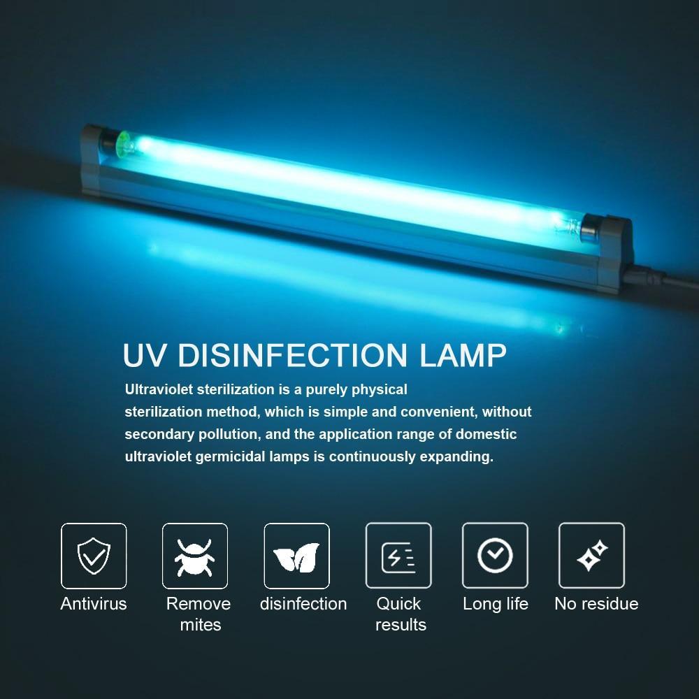 8-W-UV-C-Licht für die Desinfektion zu Hause, kompakte ultraviolette Lampe für die schnelle Reinigung und den täglichen Gebrauch