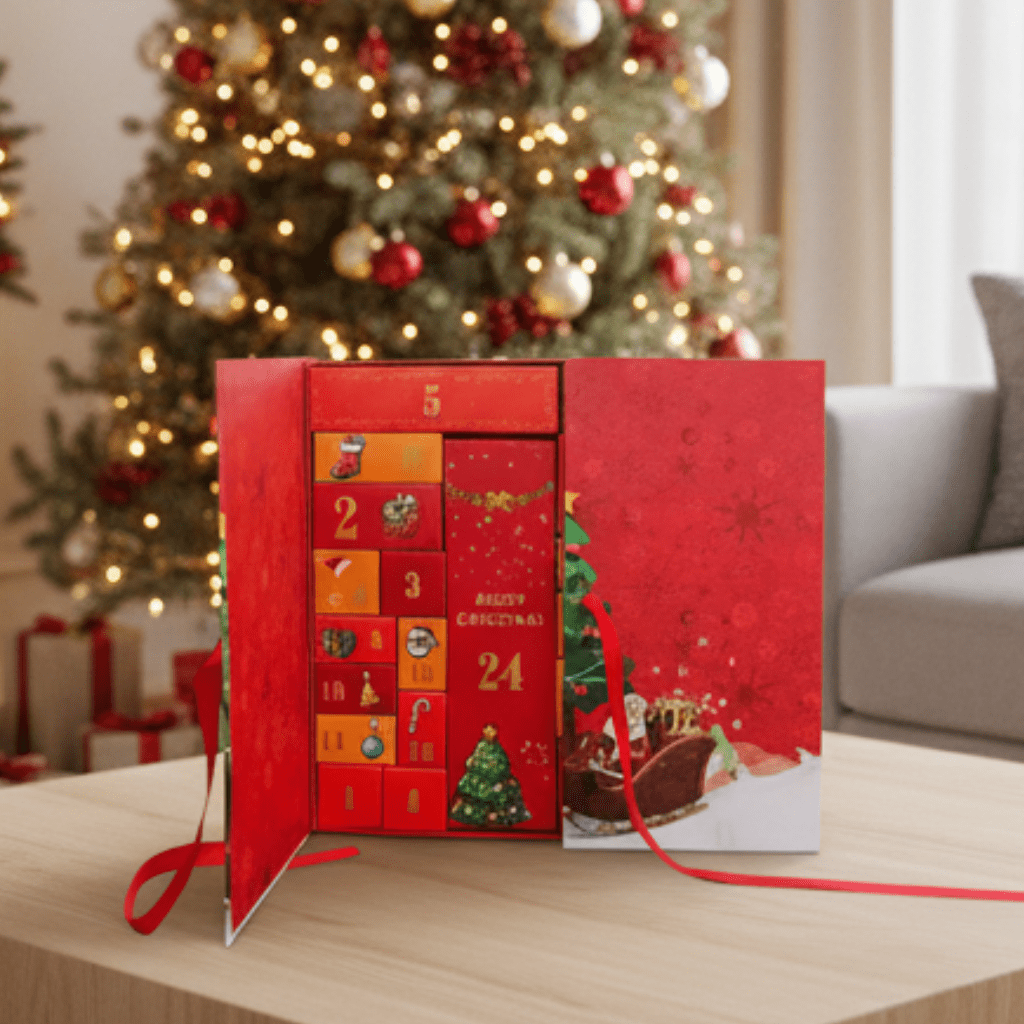 Adventskalender mit 24 festlichen Überraschungen für weihnachtlichen Zauber
