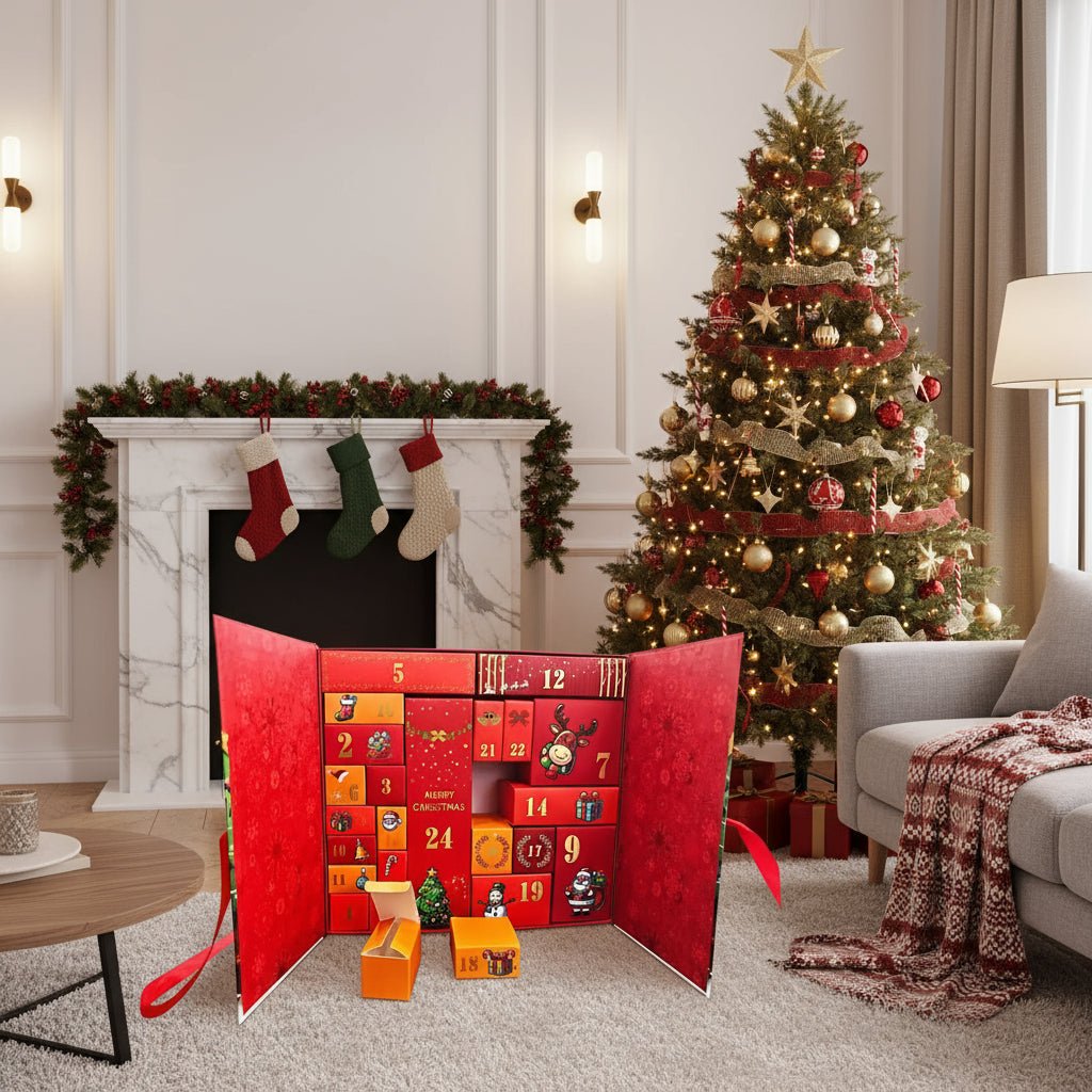 Adventskalender mit 24 festlichen Überraschungen für weihnachtlichen Zauber