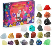Adventskalender mit 24 natürlichen Kristallschätzen