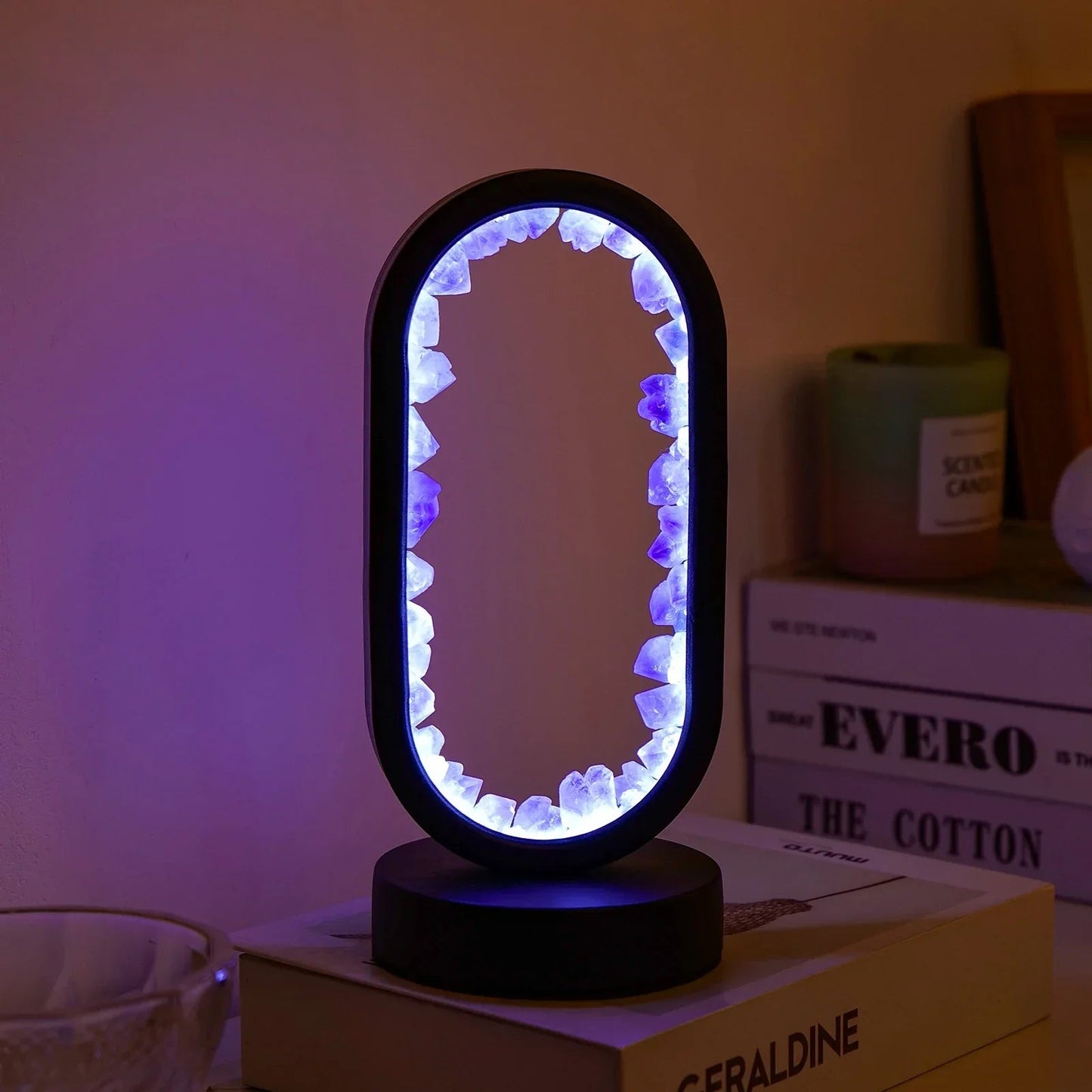 Amethyst-Naturkristalllampe – entspannendes Leuchten für Schlafzimmer und Meditation
