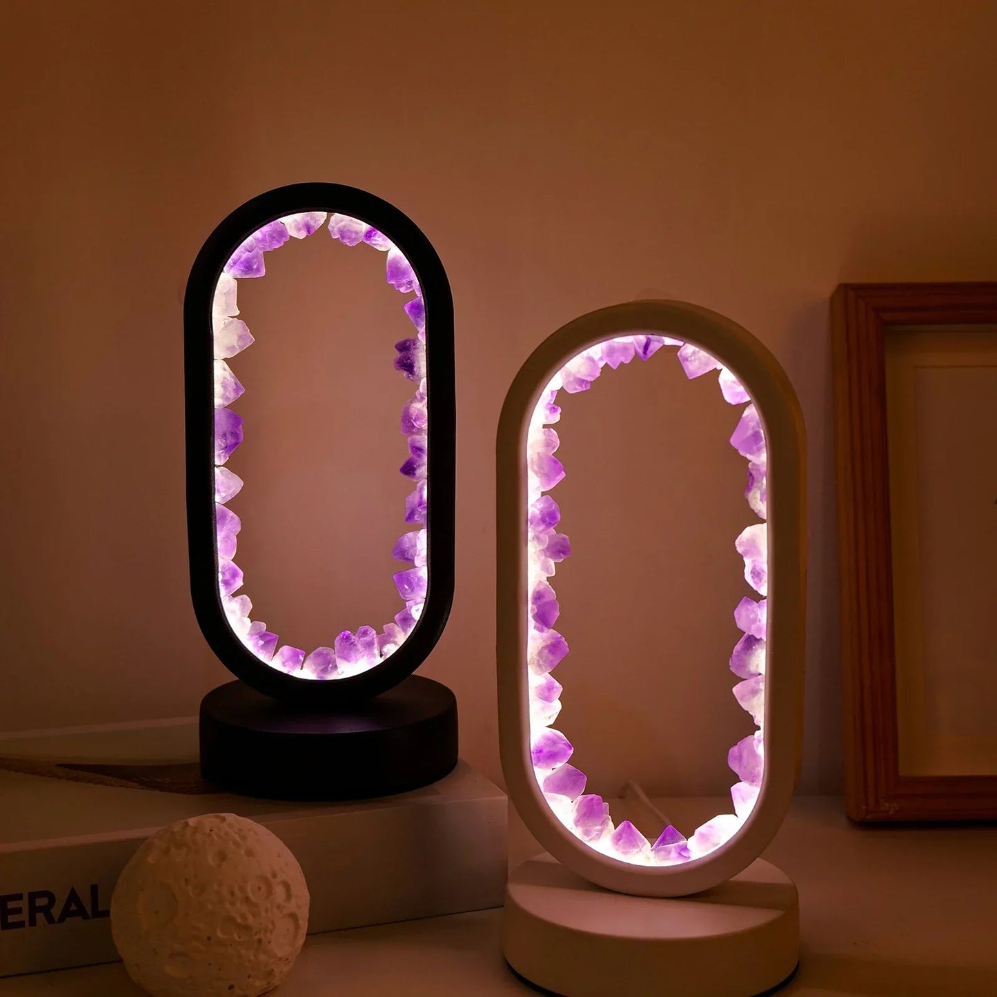 Amethyst-Naturkristalllampe – entspannendes Leuchten für Schlafzimmer und Meditation