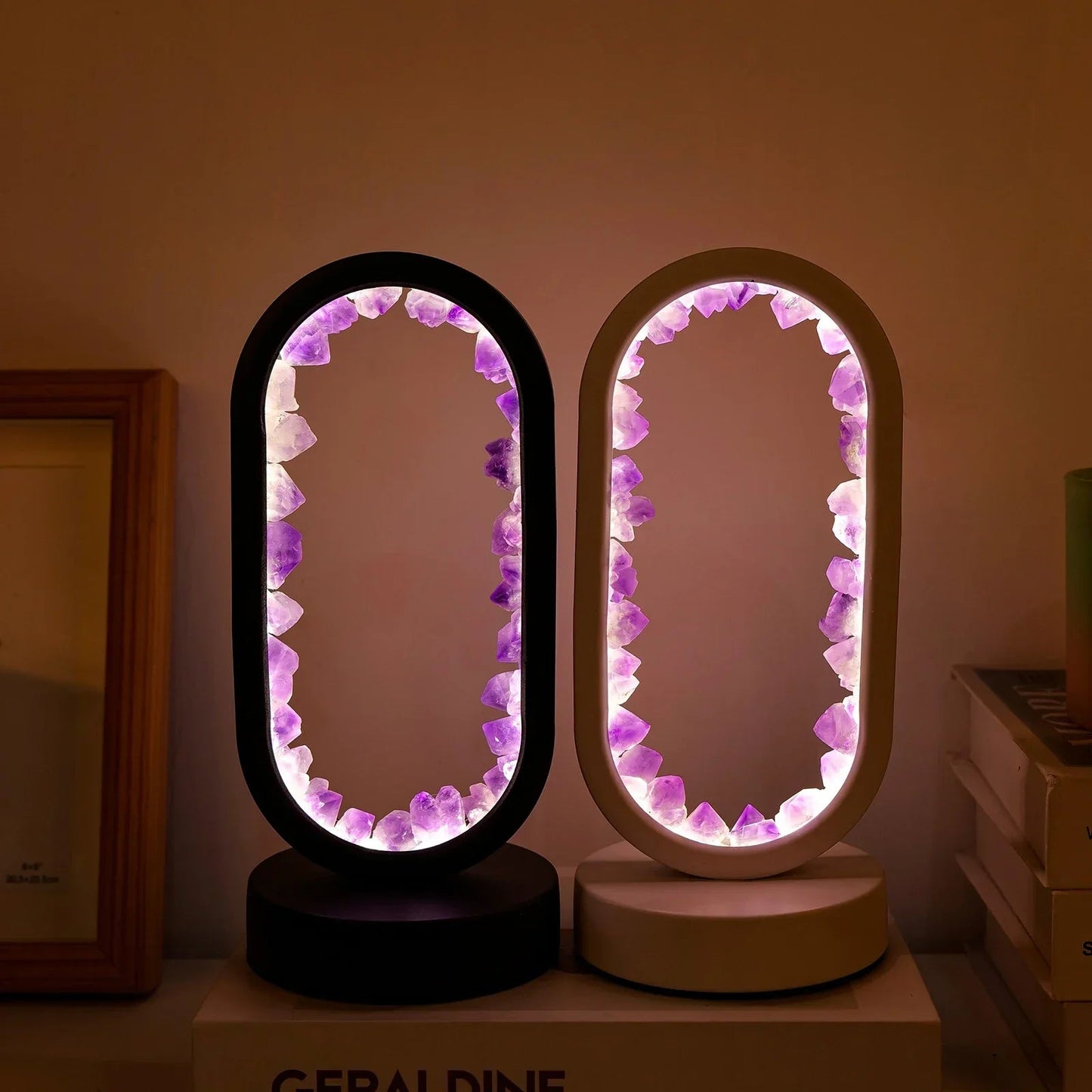 Amethyst-Naturkristalllampe – entspannendes Leuchten für Schlafzimmer und Meditation