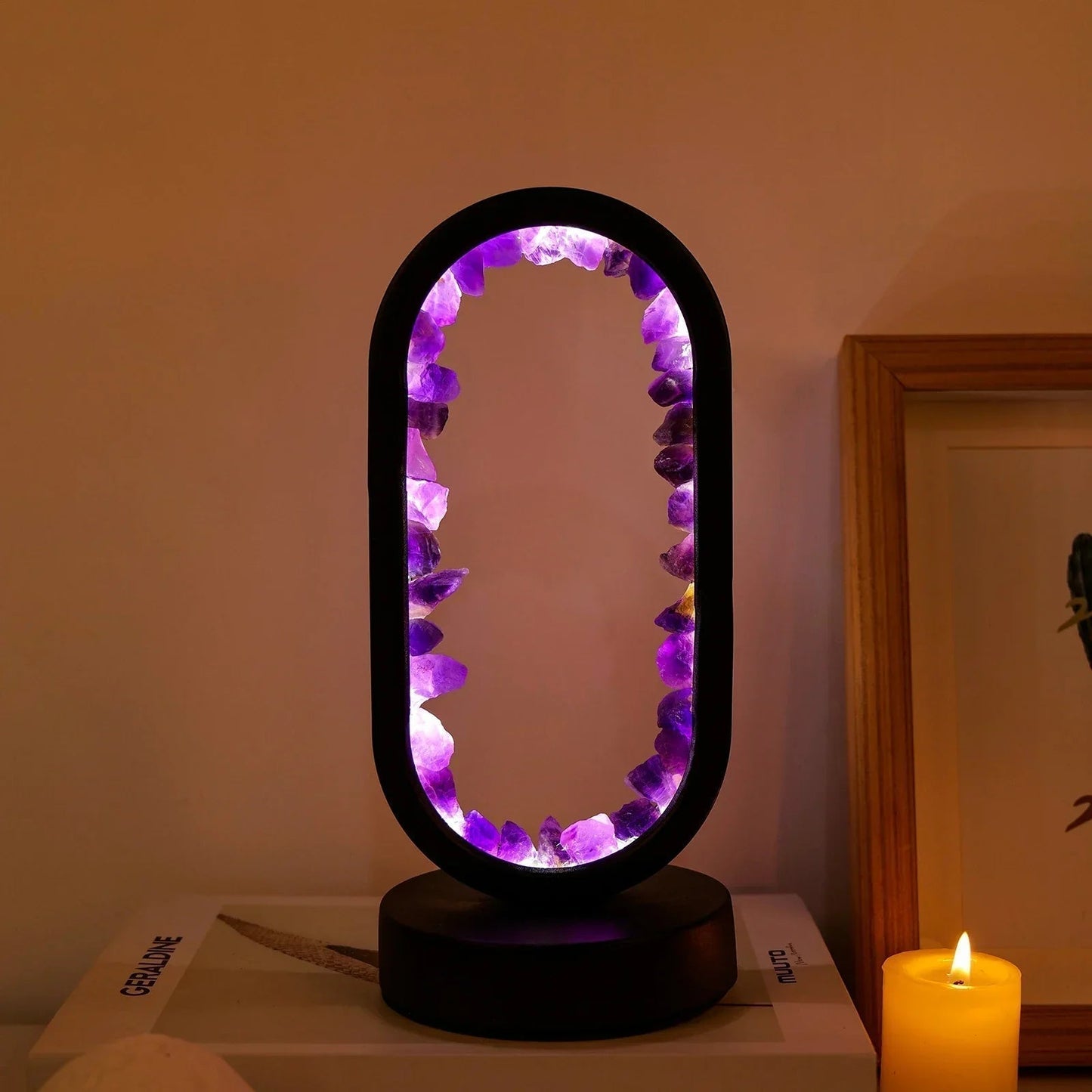 Amethyst-Naturkristalllampe – entspannendes Leuchten für Schlafzimmer und Meditation