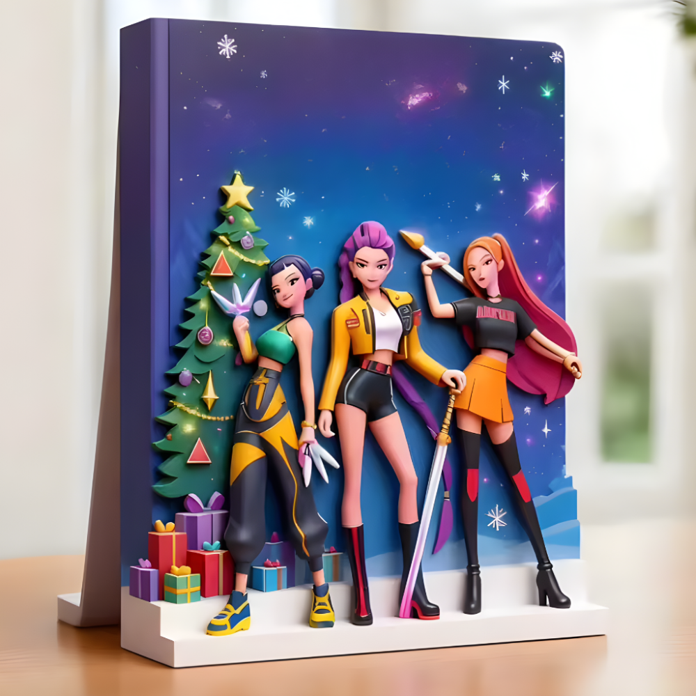 Anime-Adventskalender mit Schaukasten – 24 Türchen mit Acrylfiguren-Set