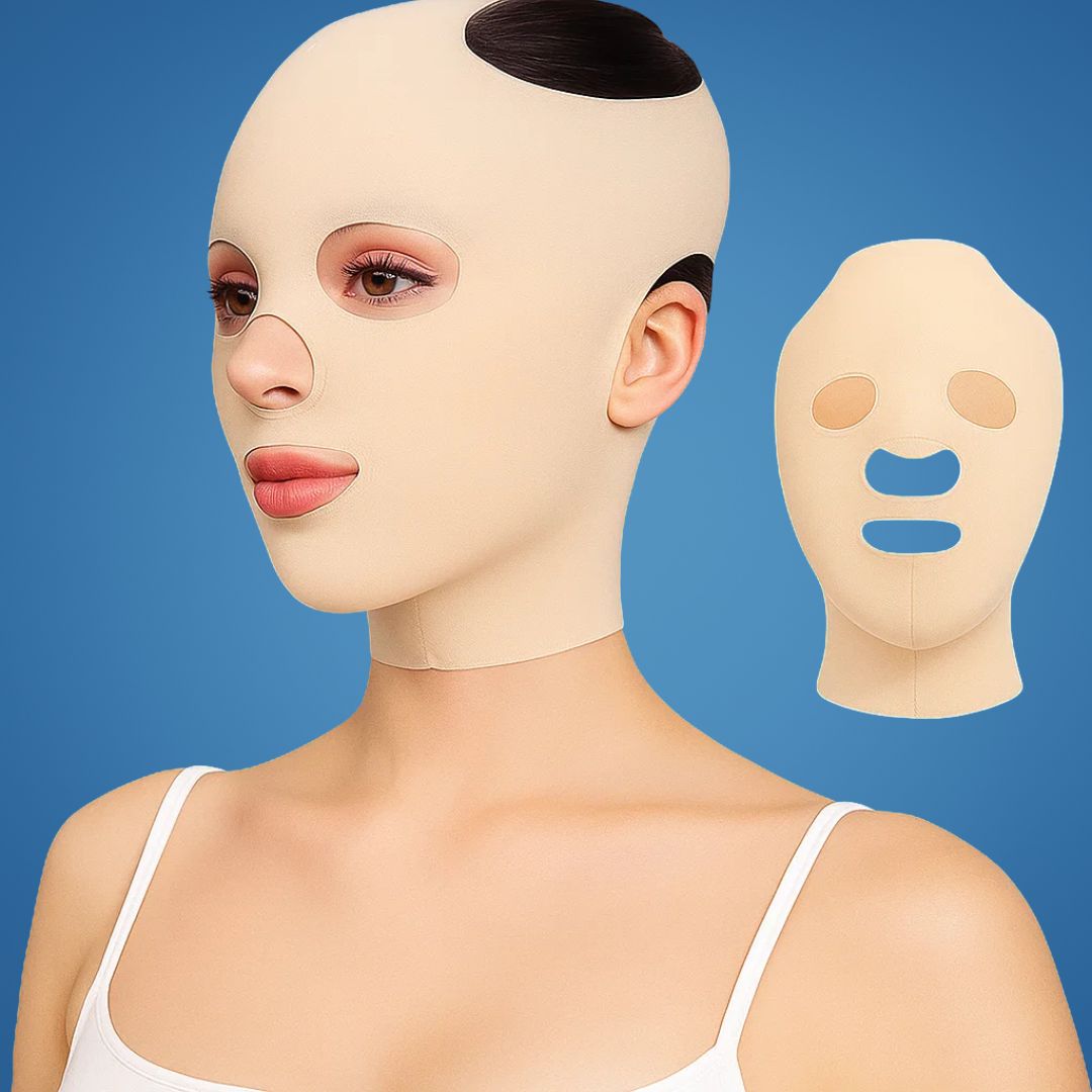 Anti-Falten-Facelift-Maske – Wiederverwendbare Kompression – Weiche ergonomische Passform – Straffung über Nacht für reife Haut