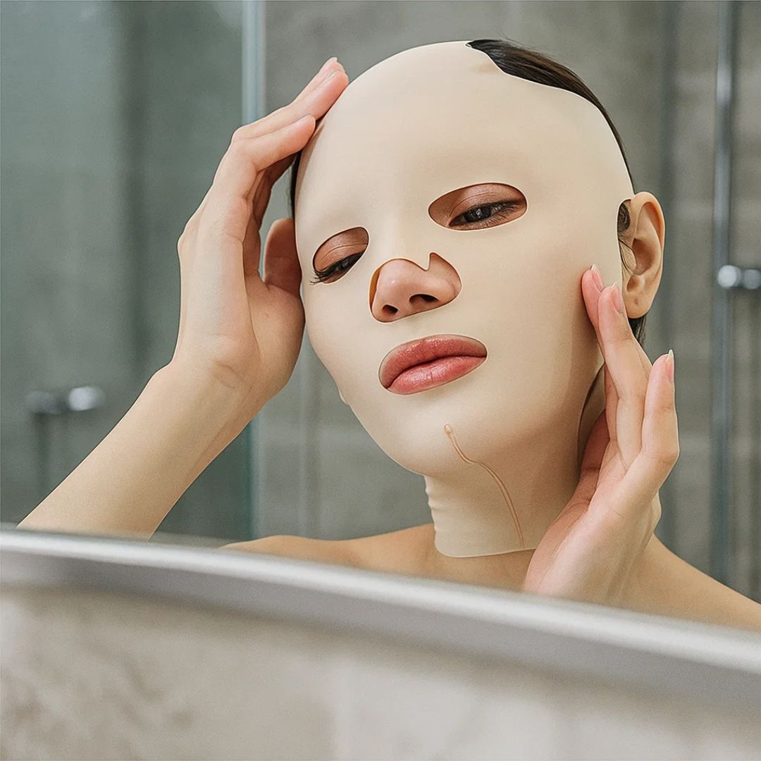 Anti-Falten-Facelift-Maske – Wiederverwendbare Kompression – Weiche ergonomische Passform – Straffung über Nacht für reife Haut