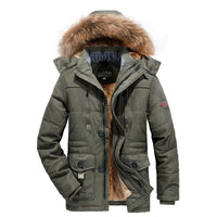 Arctic-Utility-Parka für Herren mit durchgehendem Teddyfutter, Zwei-Wege-Reißverschluss und abnehmbarer Fellkapuze