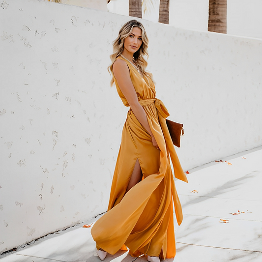 Ärmelloses A-Linien-Maxikleid für Damen