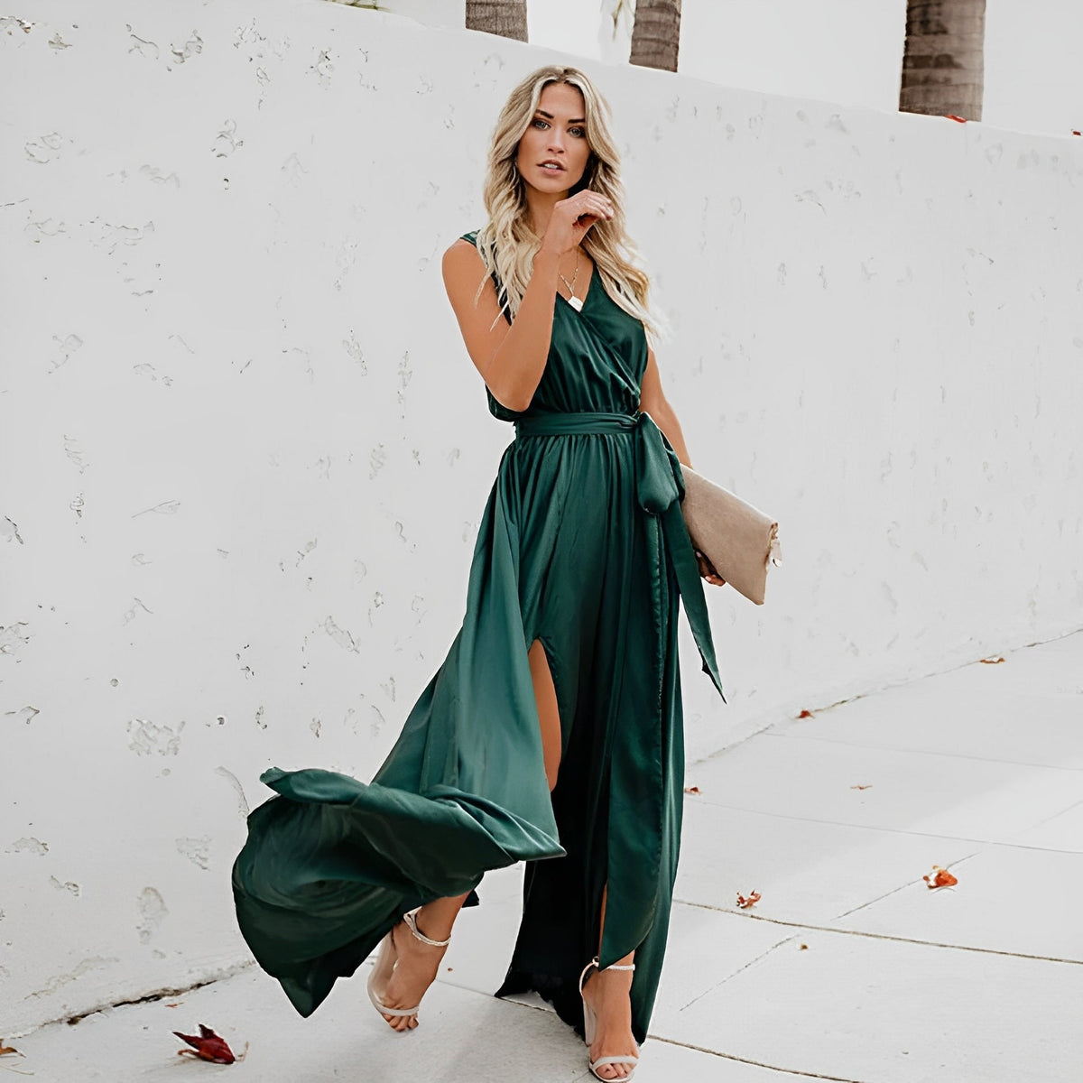 Ärmelloses A-Linien-Maxikleid für Damen