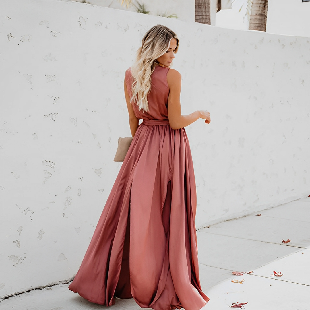 Ärmelloses A-Linien-Maxikleid für Damen