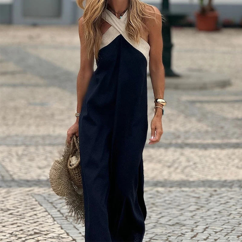 Ärmelloses Damen-Maxikleid in A-Linie