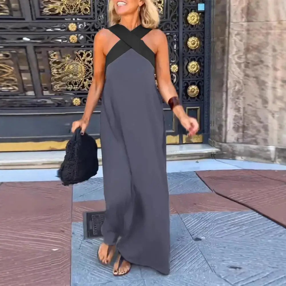 Ärmelloses Damen-Maxikleid in A-Linie