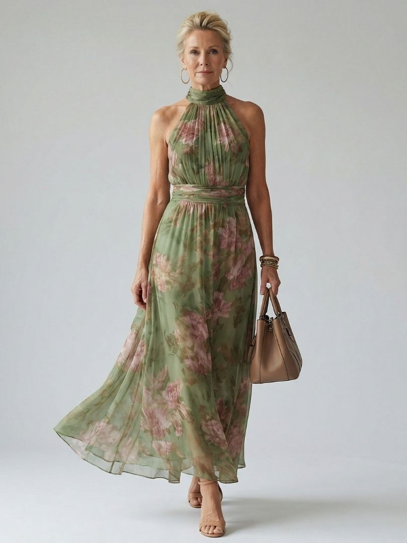 Ärmelloses Maxikleid für Damen