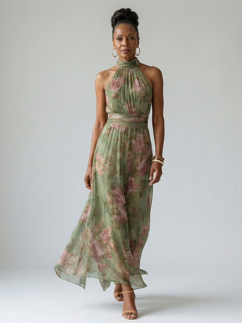 Ärmelloses Maxikleid für Damen