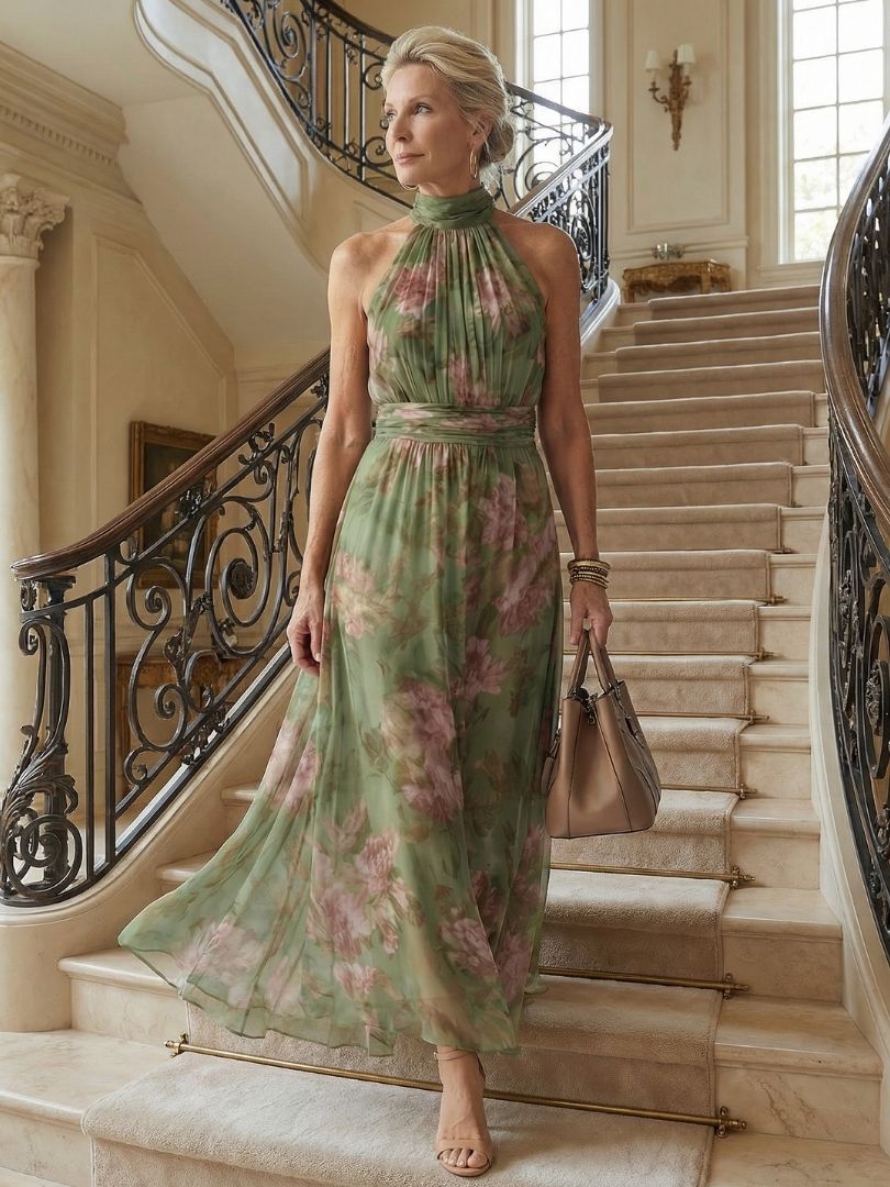 Ärmelloses Maxikleid für Damen
