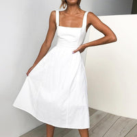 Ärmelloses Midikleid in A-Linie für Damen