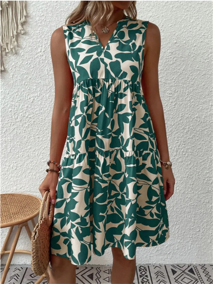 Ärmelloses Midikleid in A-Linie für Damen