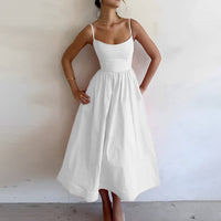 Ärmelloses Midikleid in A-Linie für Damen