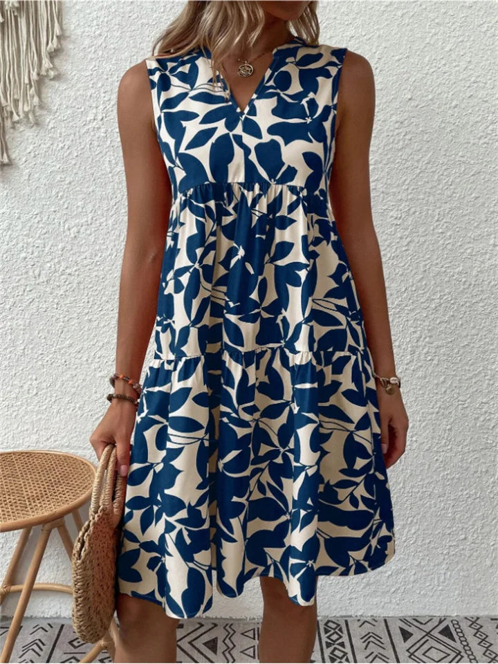 Ärmelloses Midikleid in A-Linie für Damen