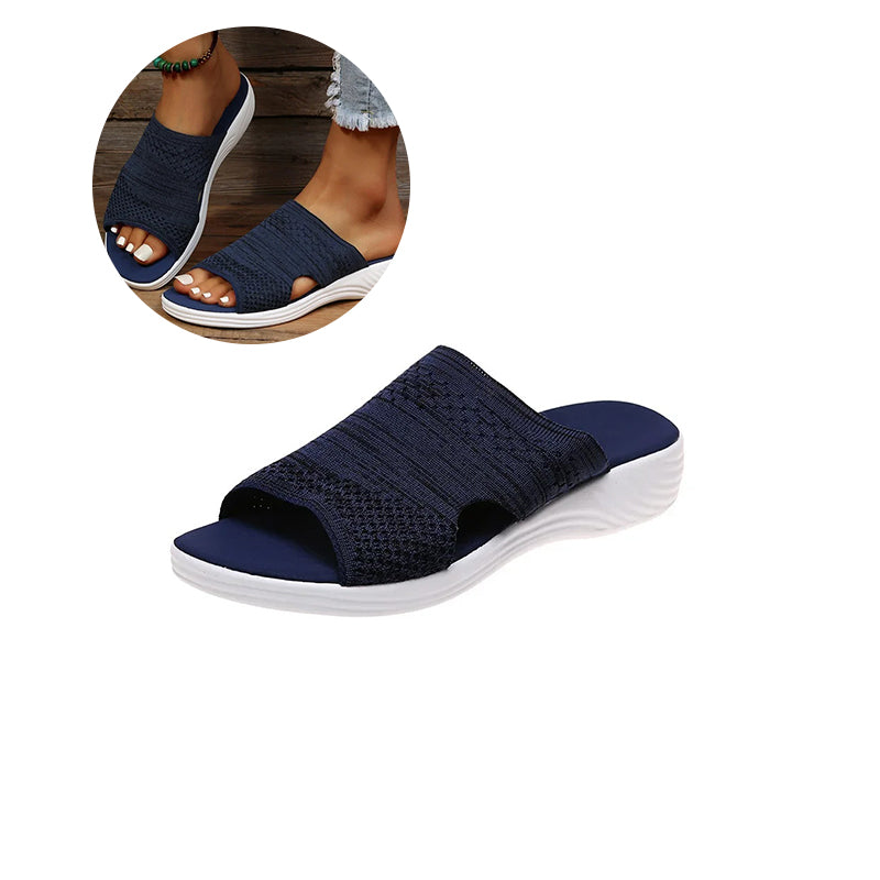 Atmungsaktive Damen-Slipper mit gepolsterter Sohle