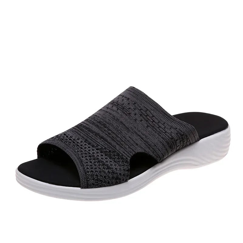 Atmungsaktive Damen-Slipper mit gepolsterter Sohle