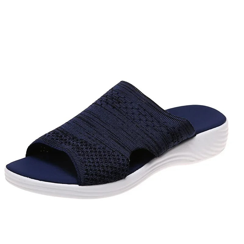 Atmungsaktive Damen-Slipper mit gepolsterter Sohle