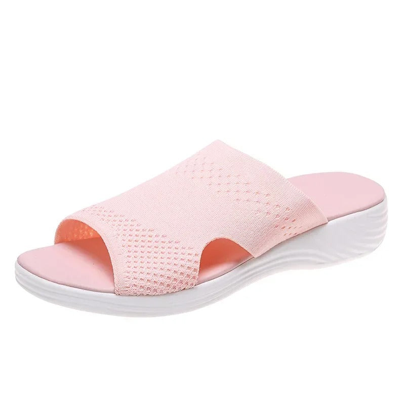 Atmungsaktive Damen-Slipper mit gepolsterter Sohle