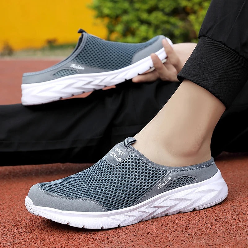 Atmungsaktive Herren-Mules aus Mesh