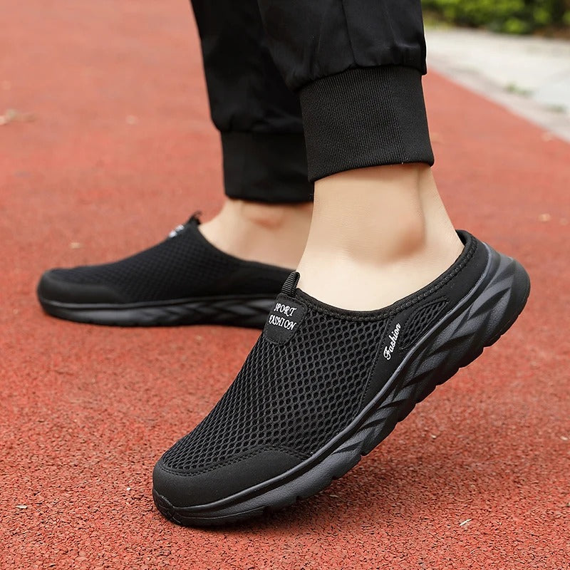 Atmungsaktive Herren-Mules aus Mesh