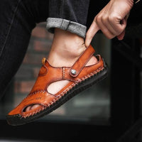 Atmungsaktive Ledersandalen für Herren