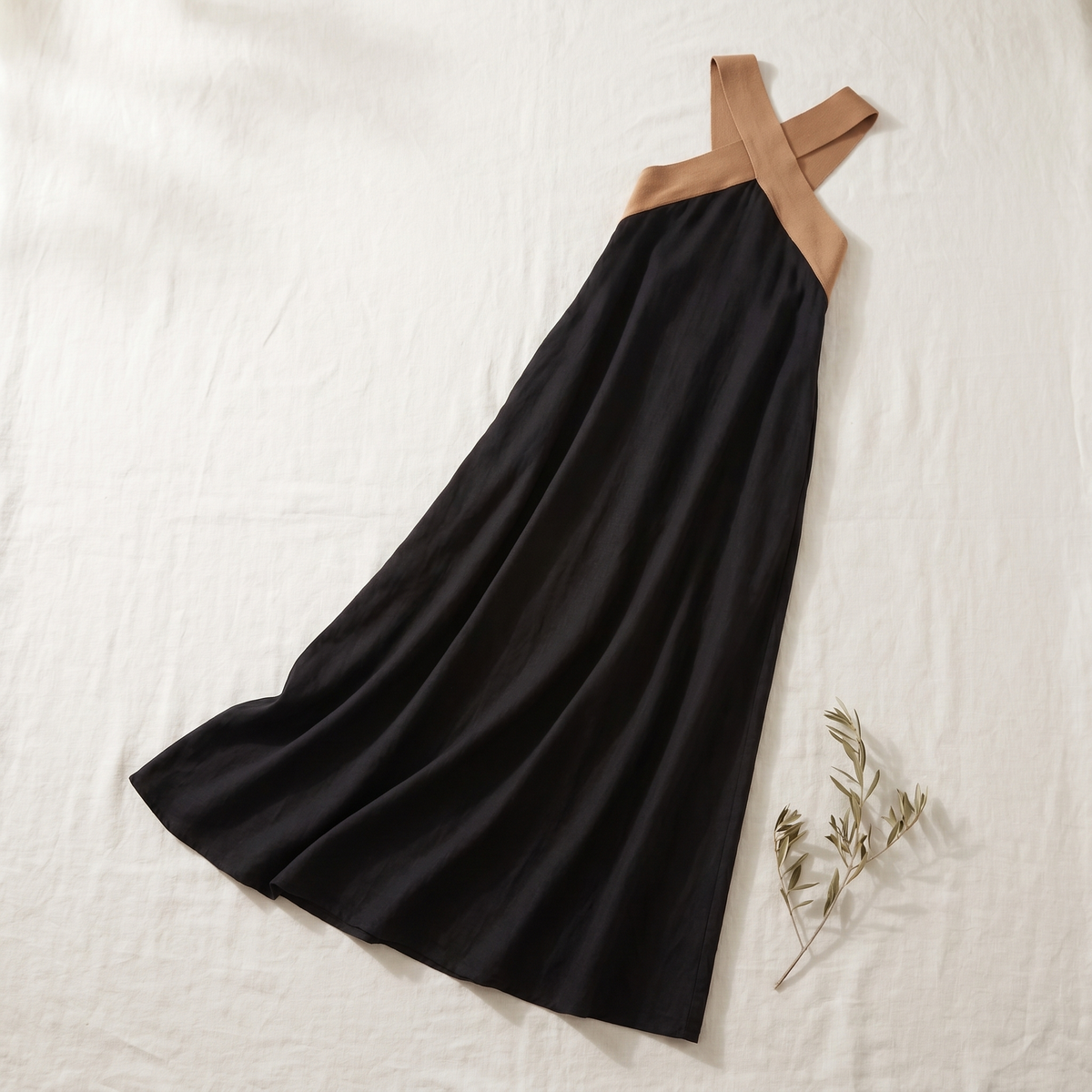 Atmungsaktives Crossover-Maxikleid für Damen | Luftiges Sommerkleid