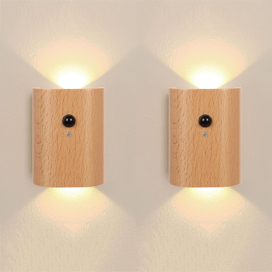 Aufladbare LED-Wandleuchte mit Bewegungsmelder – Warmweiß