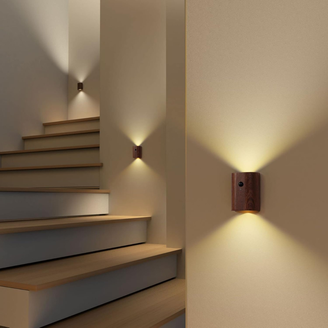 Aufladbare LED-Wandleuchte mit Bewegungsmelder – Warmweiß