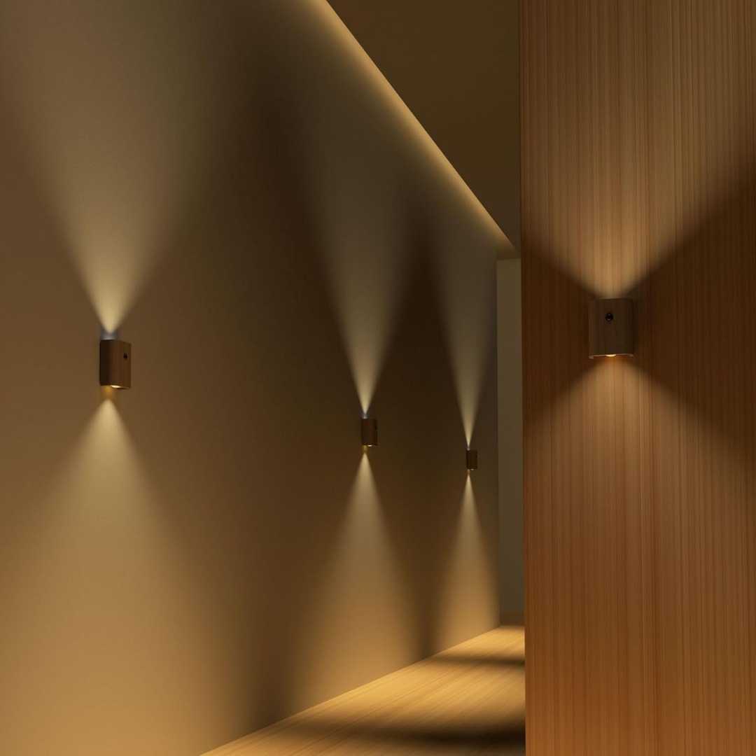 Aufladbare LED-Wandleuchte mit Bewegungsmelder – Warmweiß