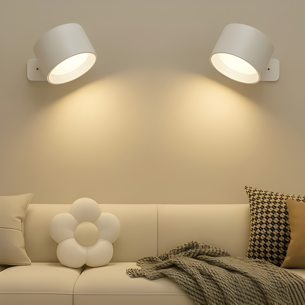 Aufladbare, verstellbare LED-Wandleuchte mit Magnetbefestigung