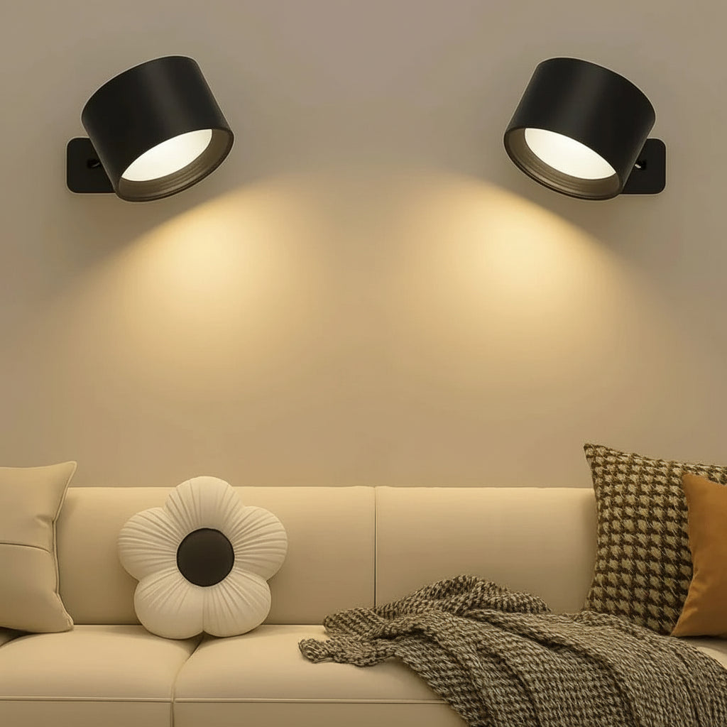 Aufladbare, verstellbare LED-Wandleuchte mit Magnetbefestigung