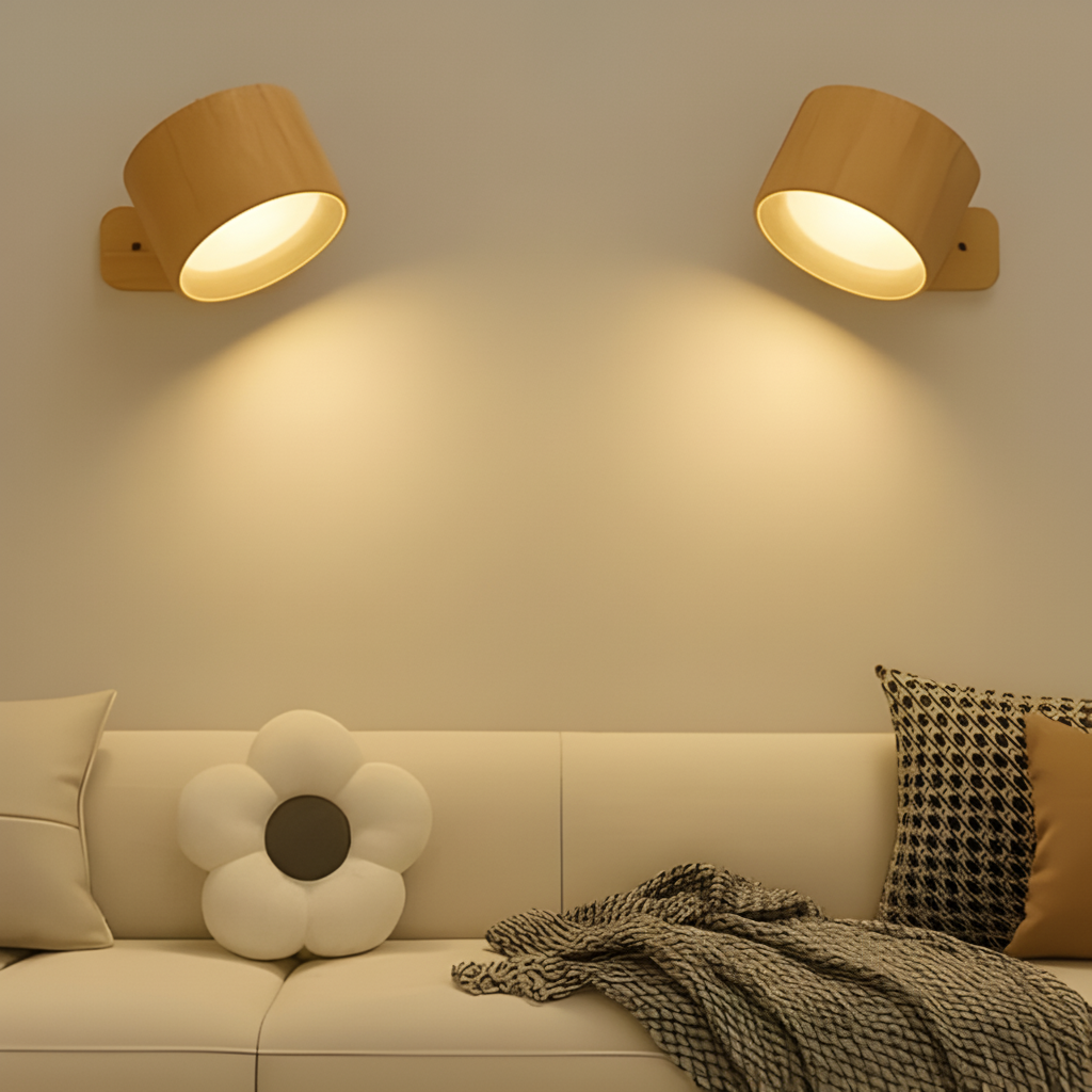 Aufladbare, verstellbare LED-Wandleuchte mit Magnetbefestigung