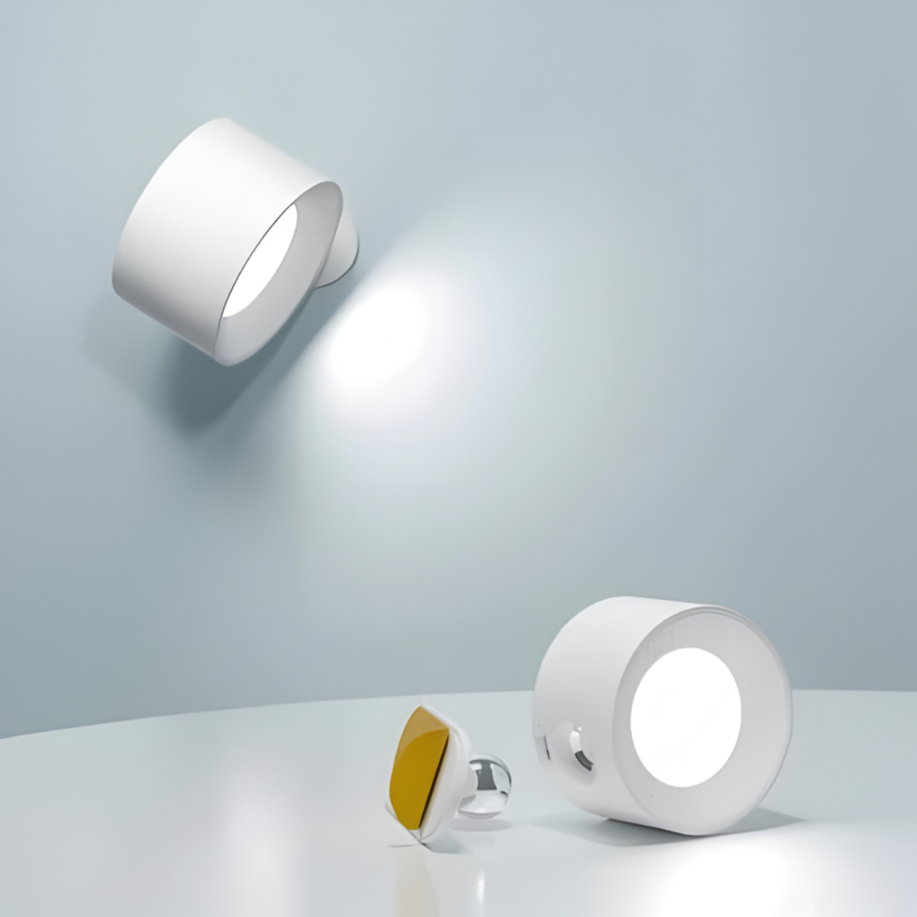 Aufladbare, verstellbare LED-Wandleuchte mit Magnetbefestigung