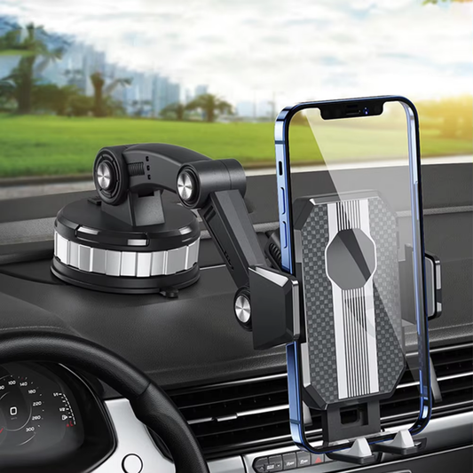 Autotelefonhalterung mit starkem Saugnapf, 360°-Drehung, Einhandbedienung – Universelle Handyhalterung fürs Auto