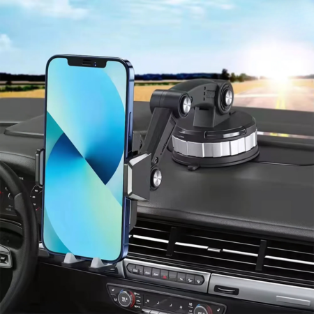 Autotelefonhalterung mit starkem Saugnapf, 360°-Drehung, Einhandbedienung – Universelle Handyhalterung fürs Auto